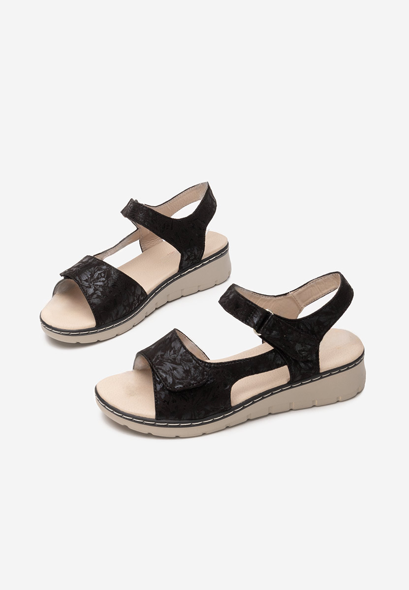 Sandali con zeppa Alsanda Nero