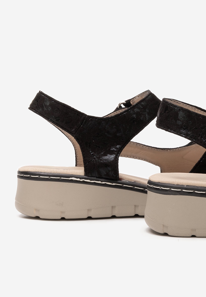 Sandali con zeppa Alsanda Nero