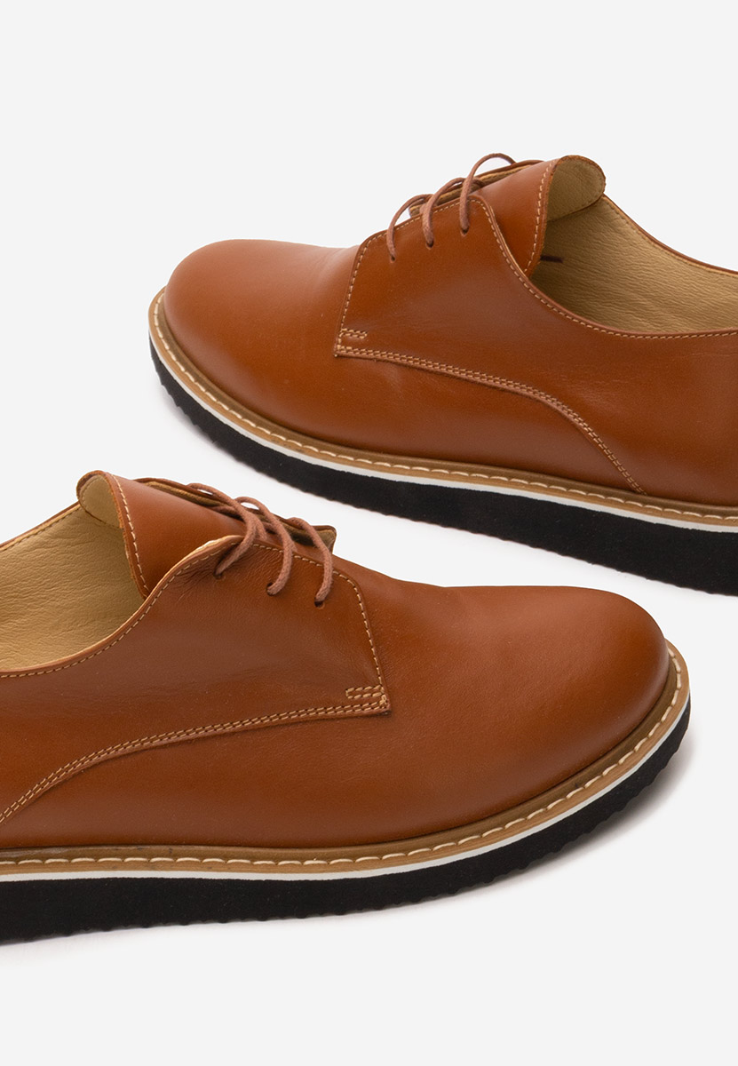 Scarpe derby pelle Casilas camel