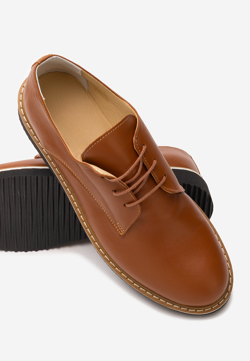 Scarpe derby pelle Casilas camel