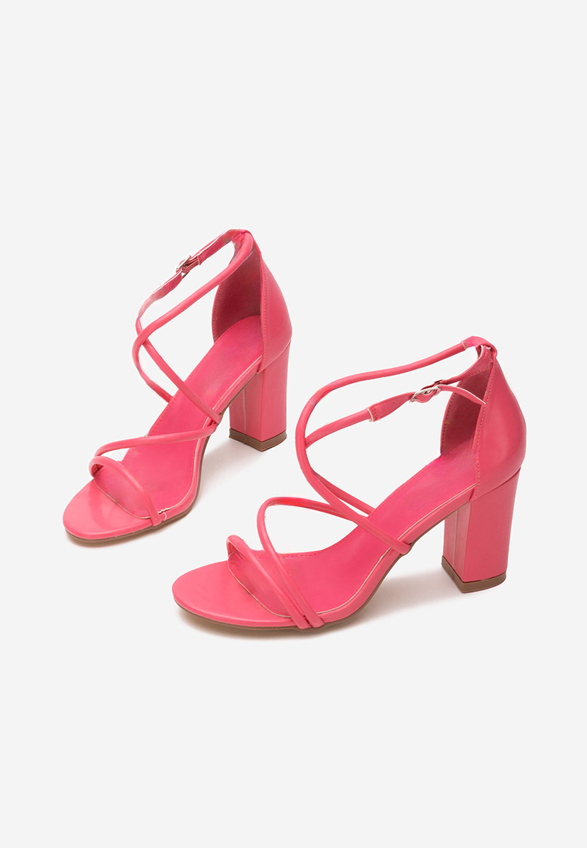 Sandali con tacco largo Zarila Fucsia