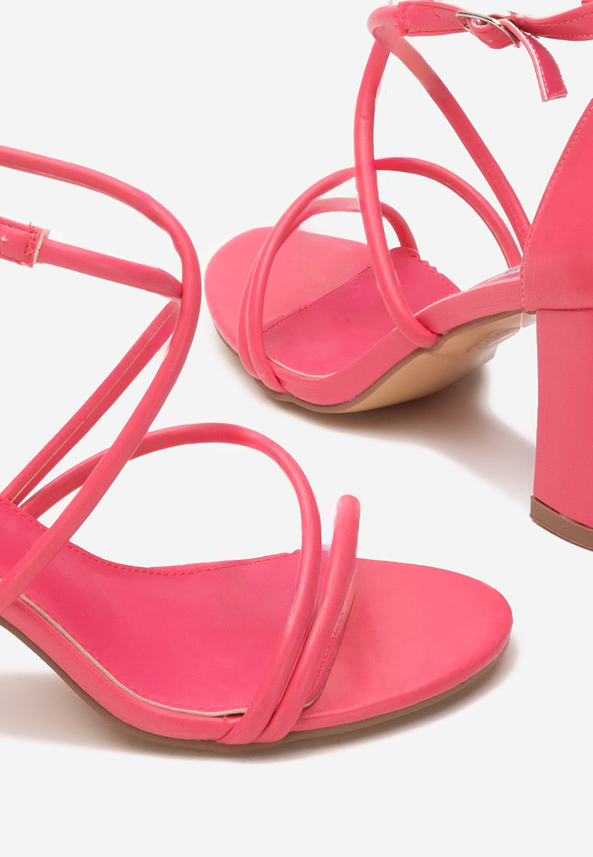 Sandali con tacco largo Zarila Fucsia