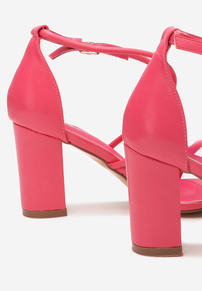 Sandali con tacco largo Zarila Fucsia