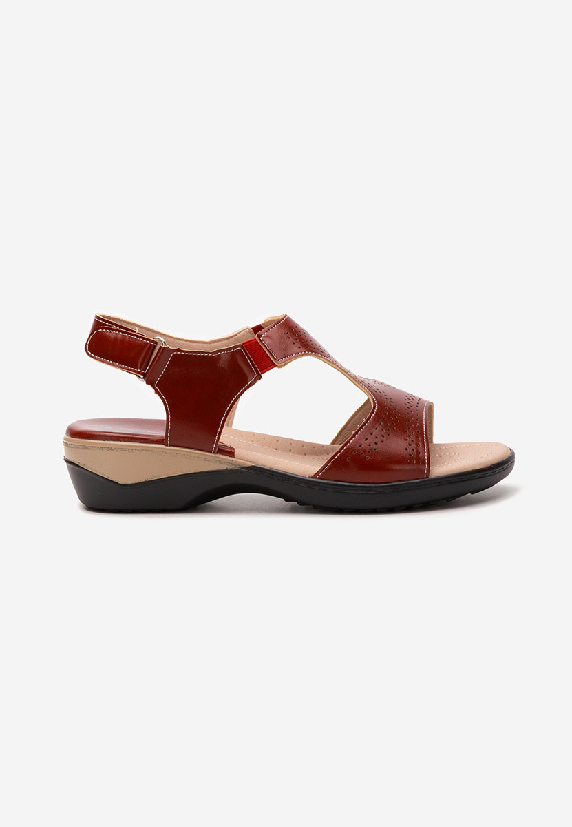 Sandali con suola ortopedica Irala rosso