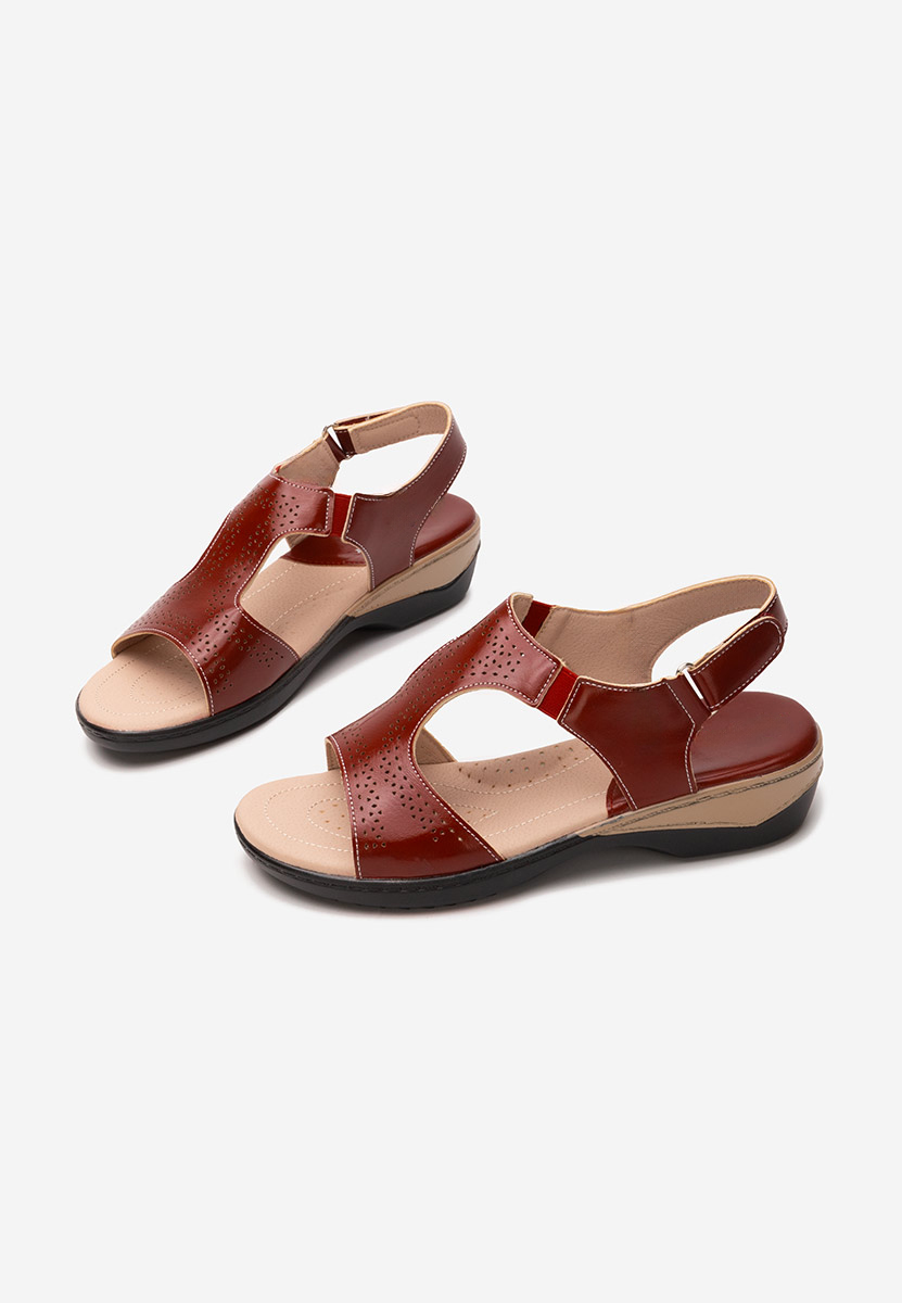 Sandali con suola ortopedica Irala rosso