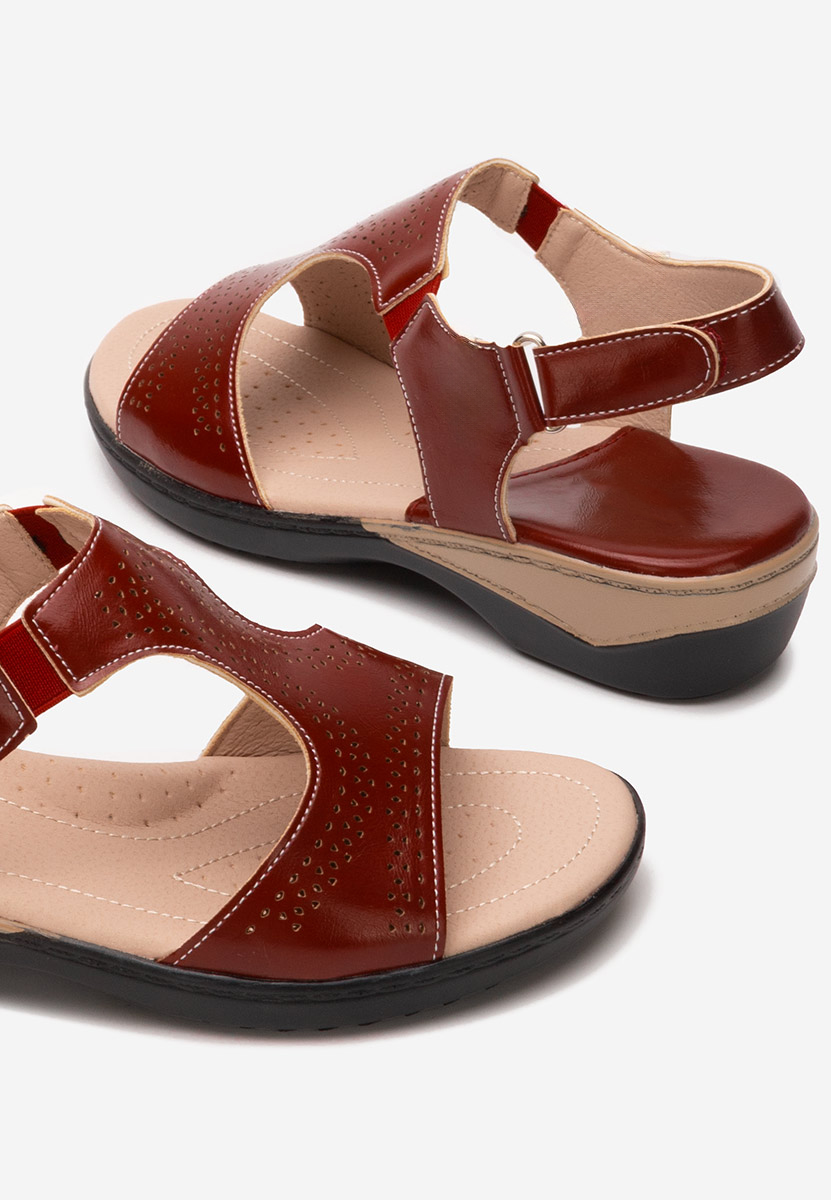 Sandali con suola ortopedica Irala rosso