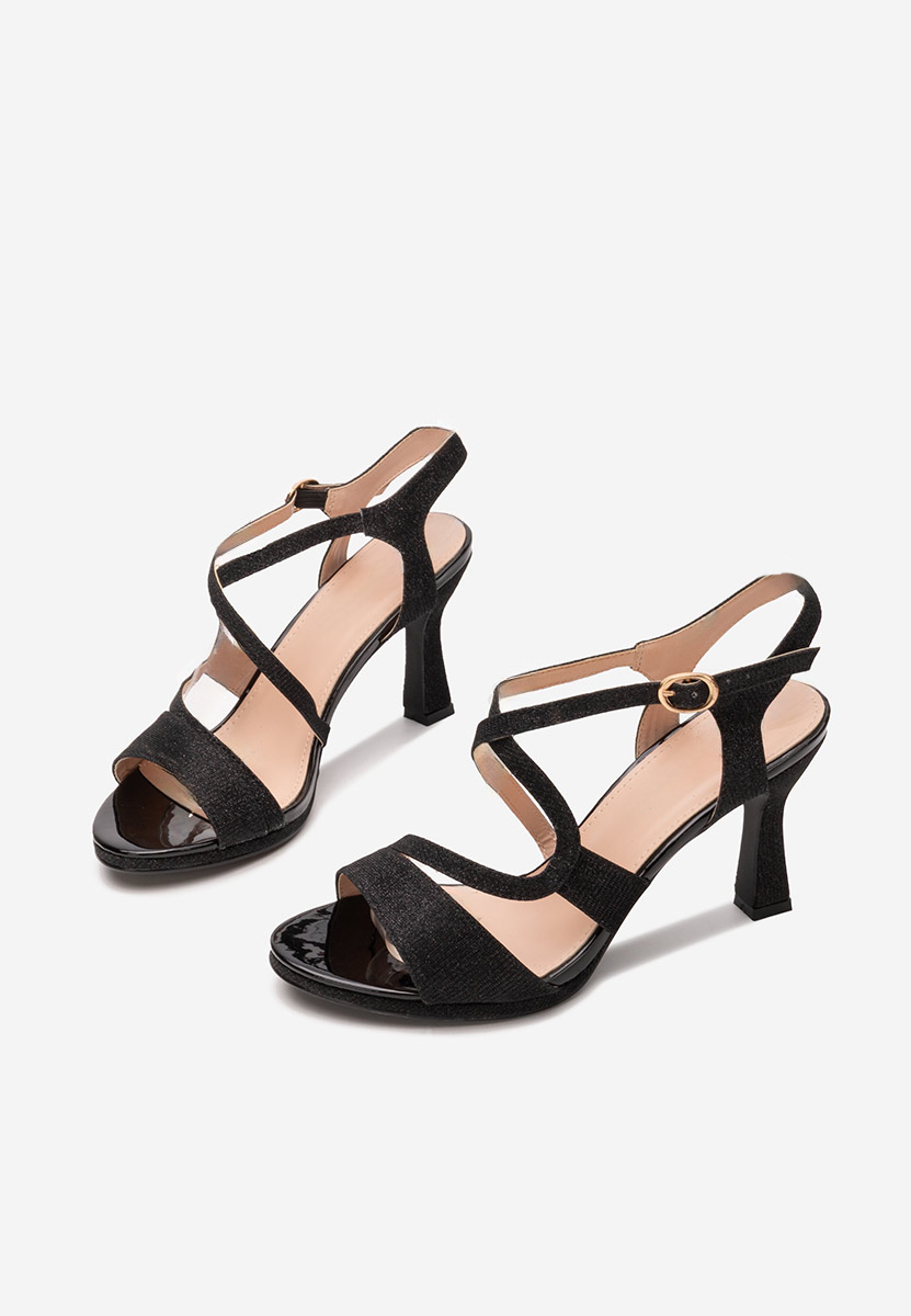 Sandali con tacchetto Evonne nero