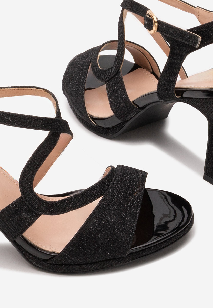 Sandali con tacchetto Evonne nero