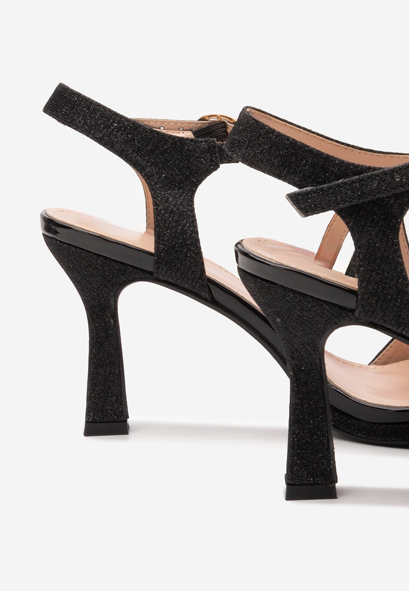 Sandali con tacchetto Evonne nero