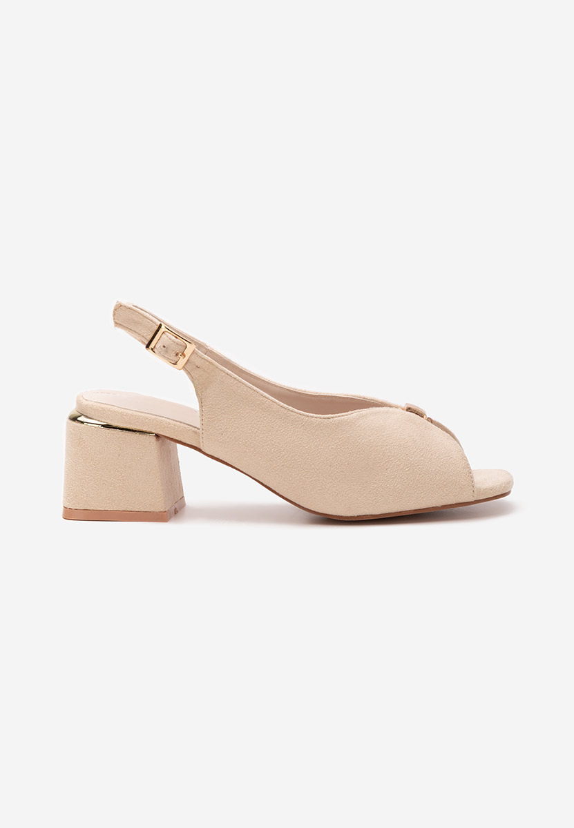 Sandali con tacco largo Amary V2 beige