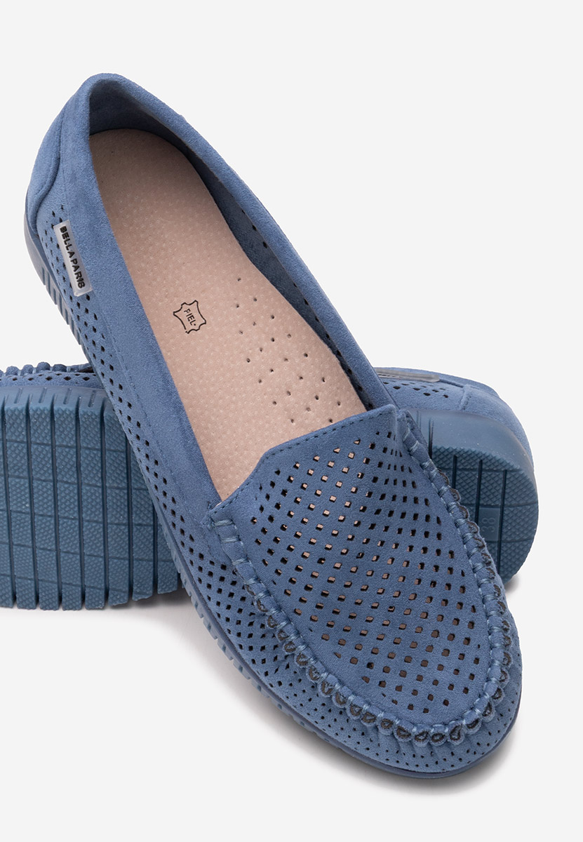 Mocassini donna estivi Lynna V7 blu