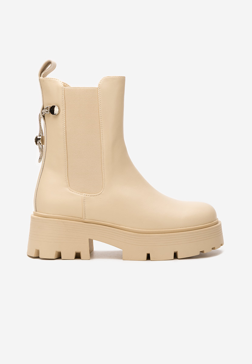 Stivaletto chelsea donna Massie beige