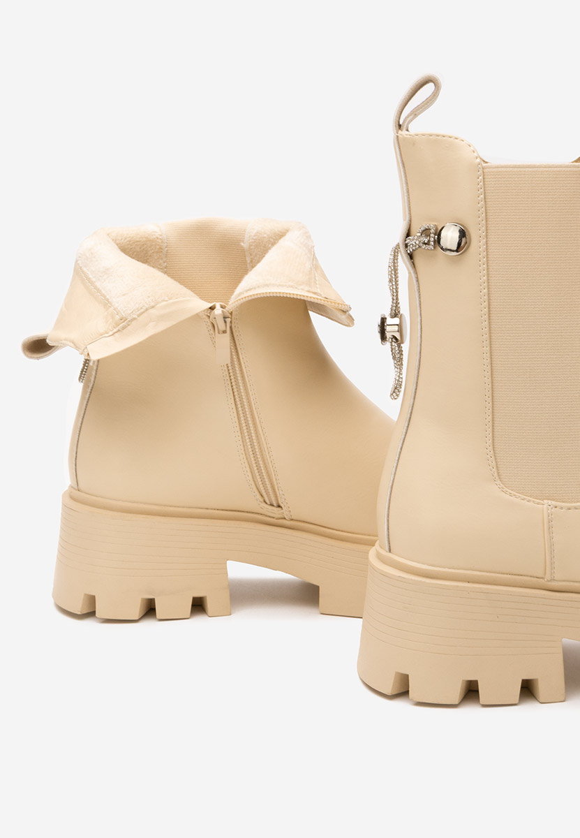 Stivaletto chelsea donna Massie beige