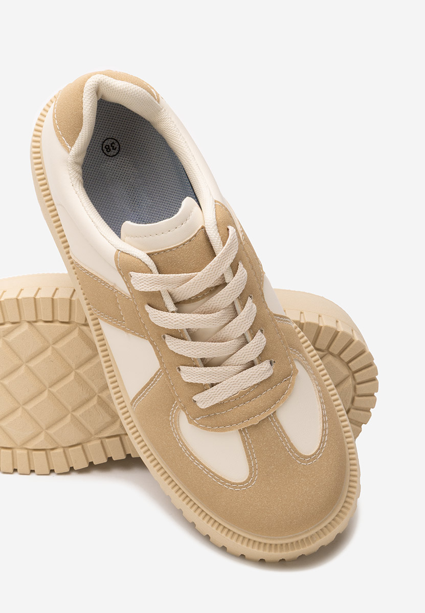 Sneakers con plateau Michele camel