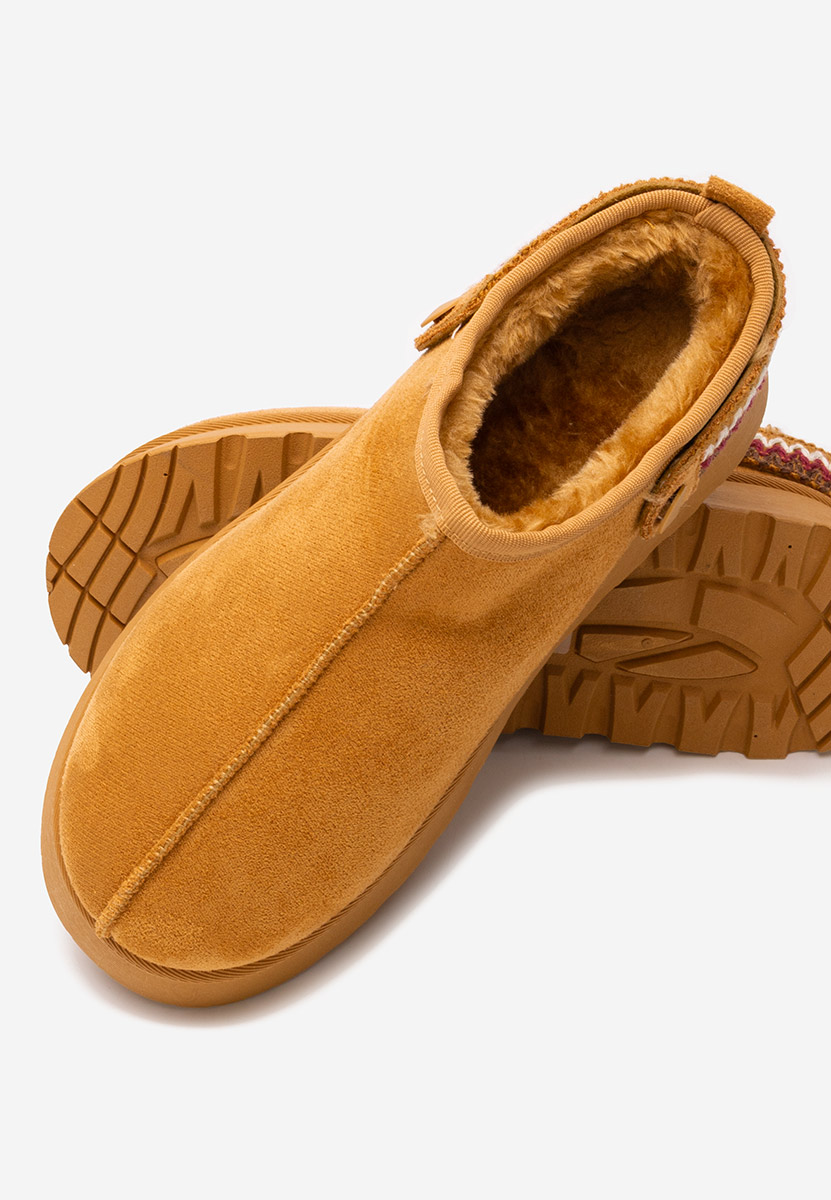 Zoccoli con zeppa Frovia camel