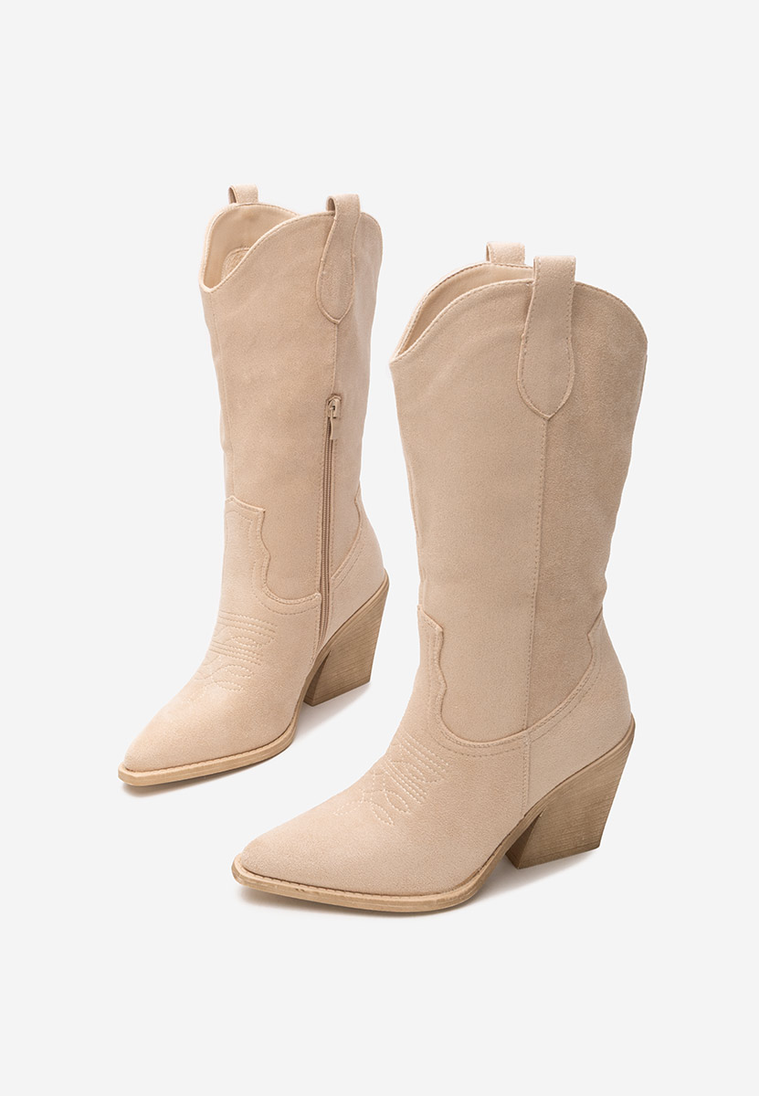 Stivali cowboy donna Jena beige