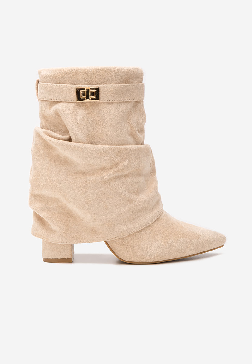 Tronchetti con tacco largo Liamia beige