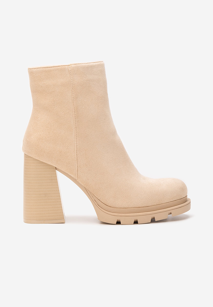 Tronchetti con tacco largo Neolia beige