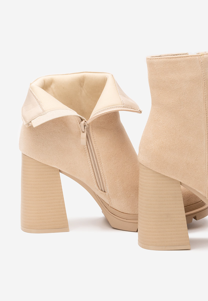 Tronchetti con tacco largo Neolia beige