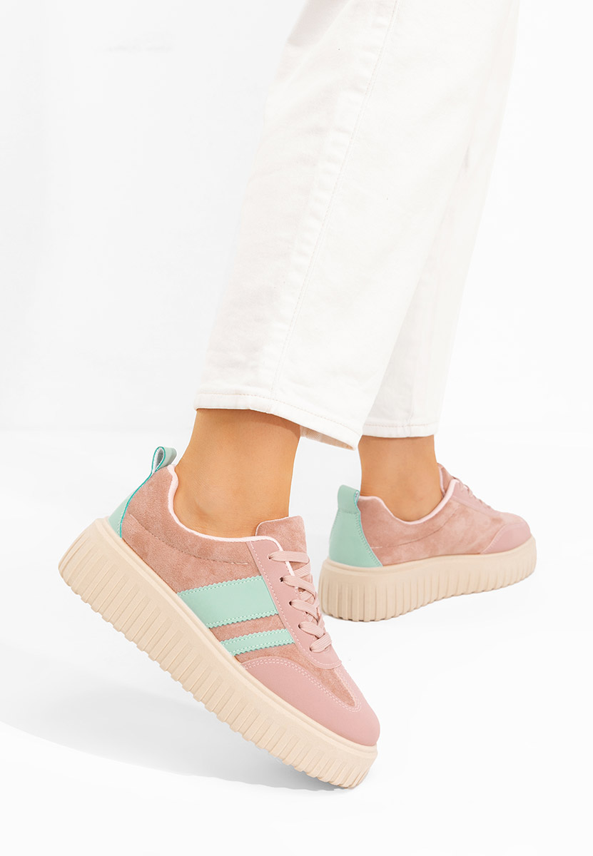 Sneakers con plateau Pennia rosa
