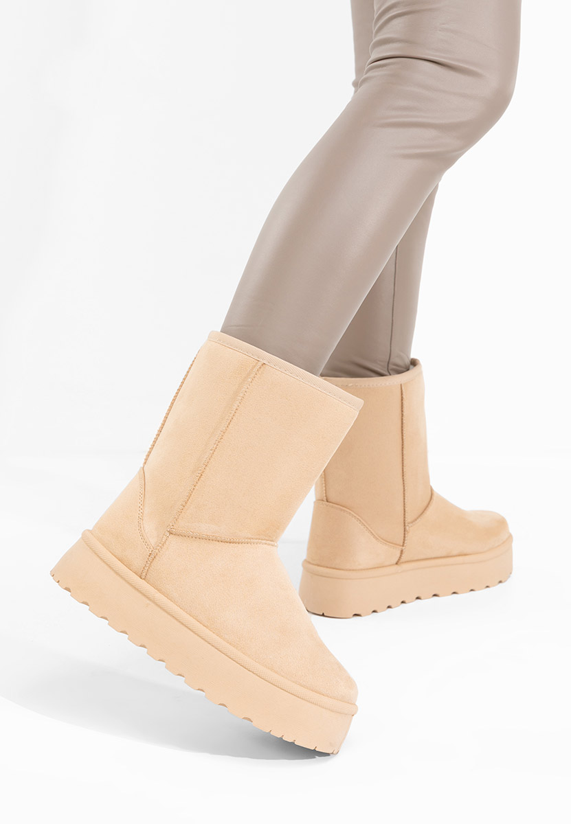 Stivali con piattaforma Luisana beige