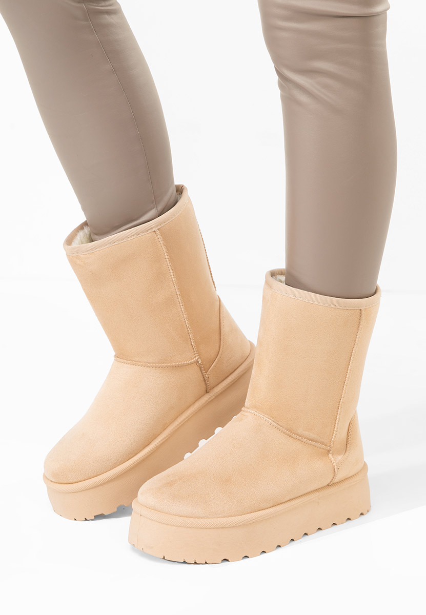 Stivali con piattaforma Luisana beige