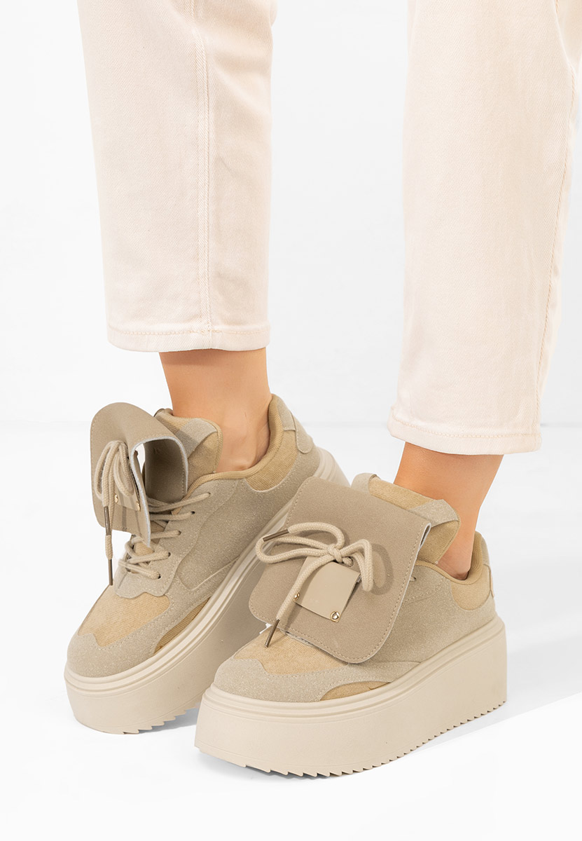 Sneakers con plateau Oliveia cachi
