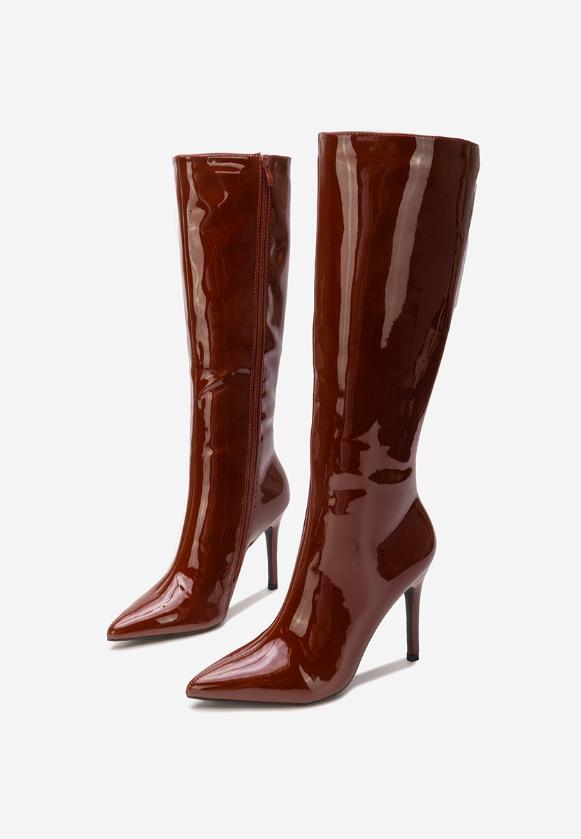 Stivali tacco a spillo Kiva granata