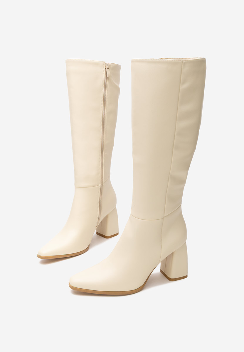 Stivali con tacco Avelia beige