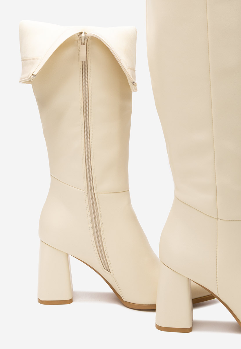 Stivali con tacco Avelia beige