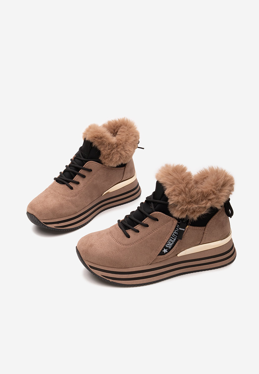 Sneakers donna invernali Axira cachi
