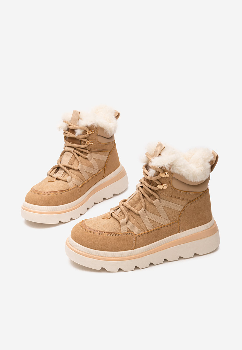 Stivaletti con plateau Nimora cachi