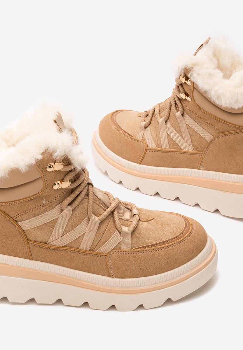 Stivaletti con plateau Nimora cachi