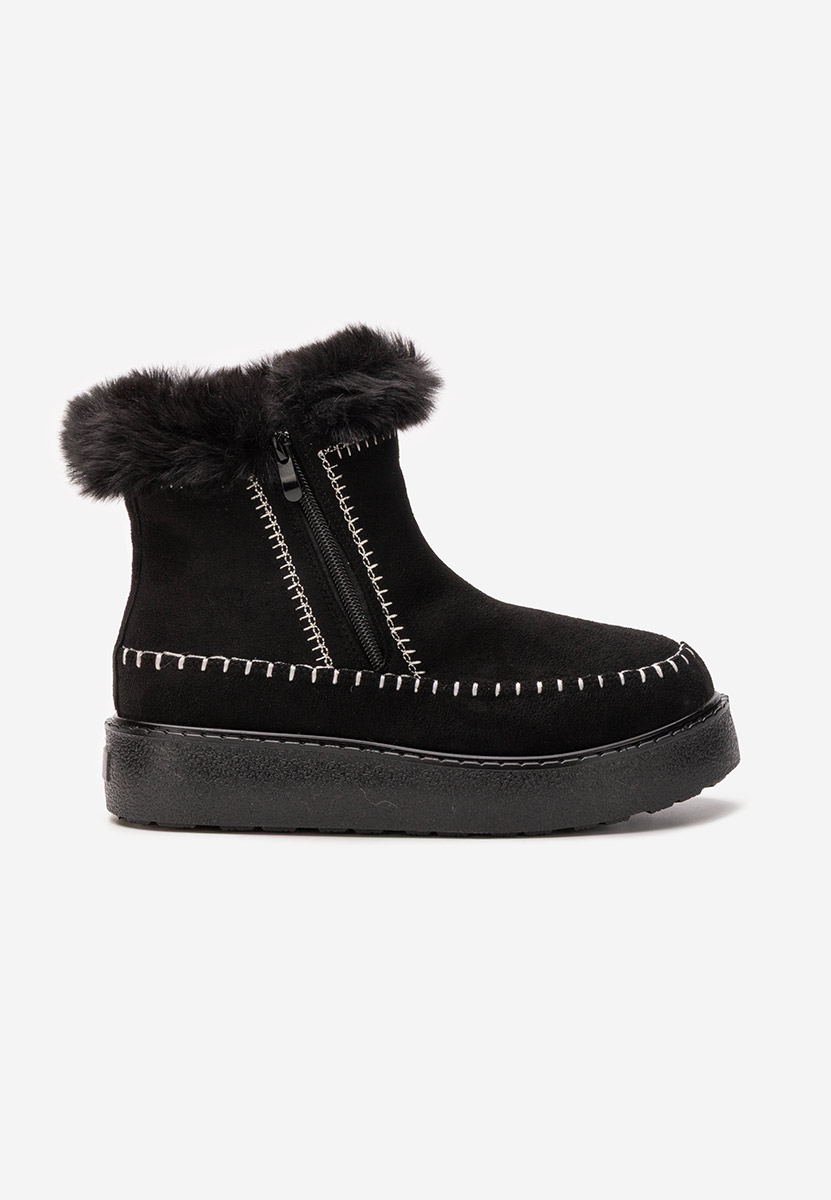 Stivaletti con plateau Delyra nero