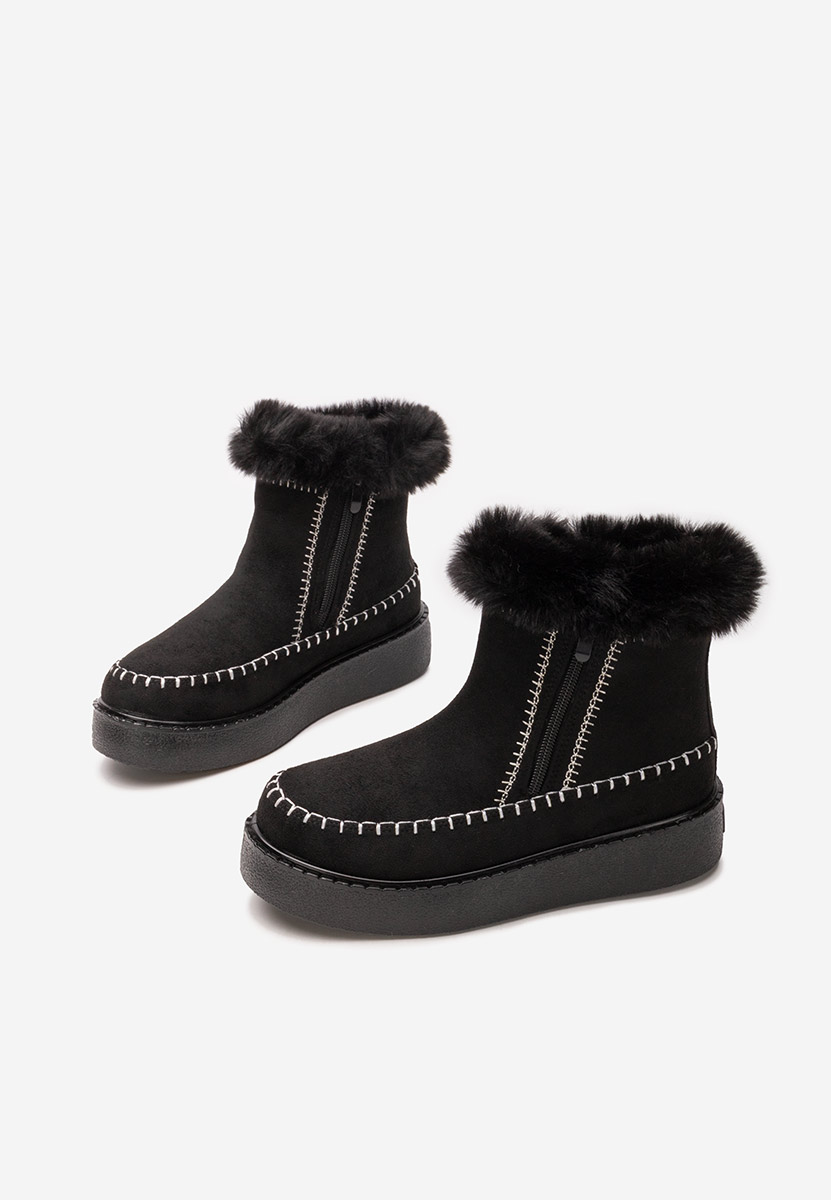 Stivaletti con plateau Delyra nero