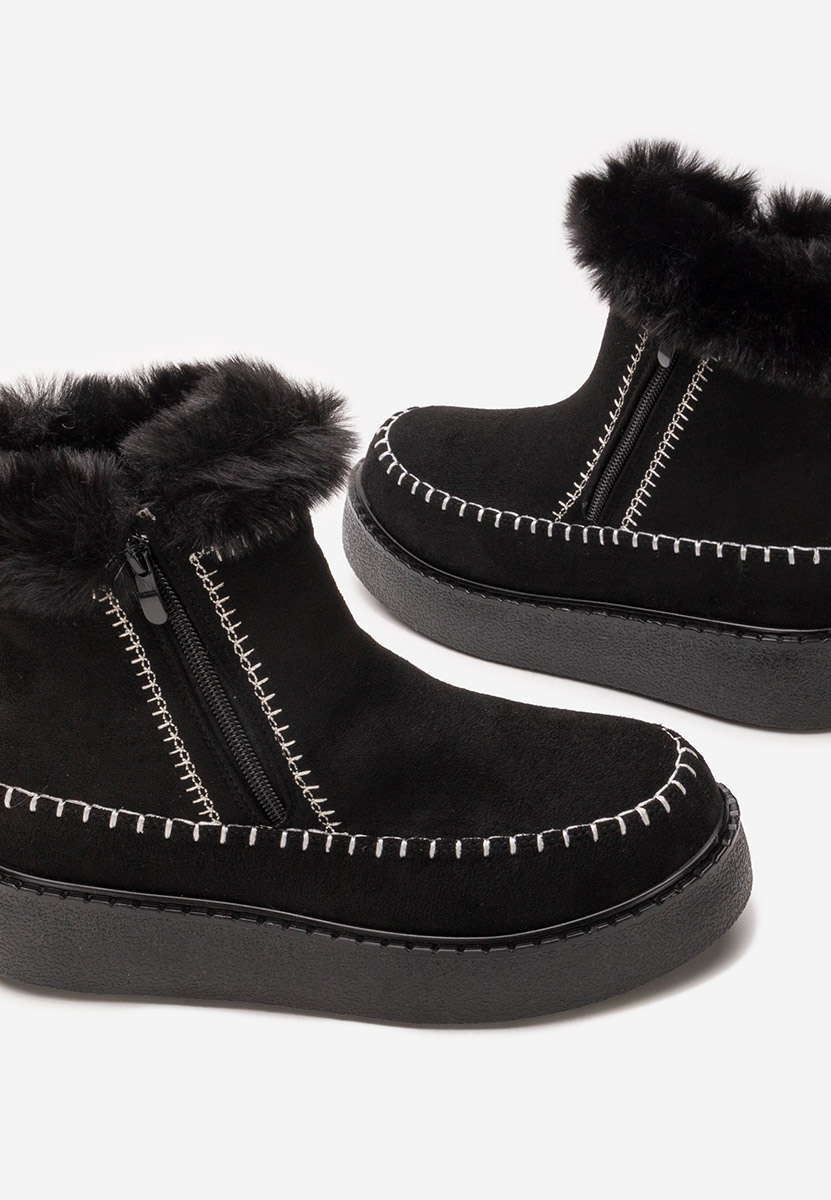 Stivaletti con plateau Delyra nero