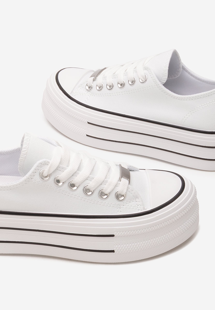 Scarpe da ginnastica con piattaforma Kimala bianchi