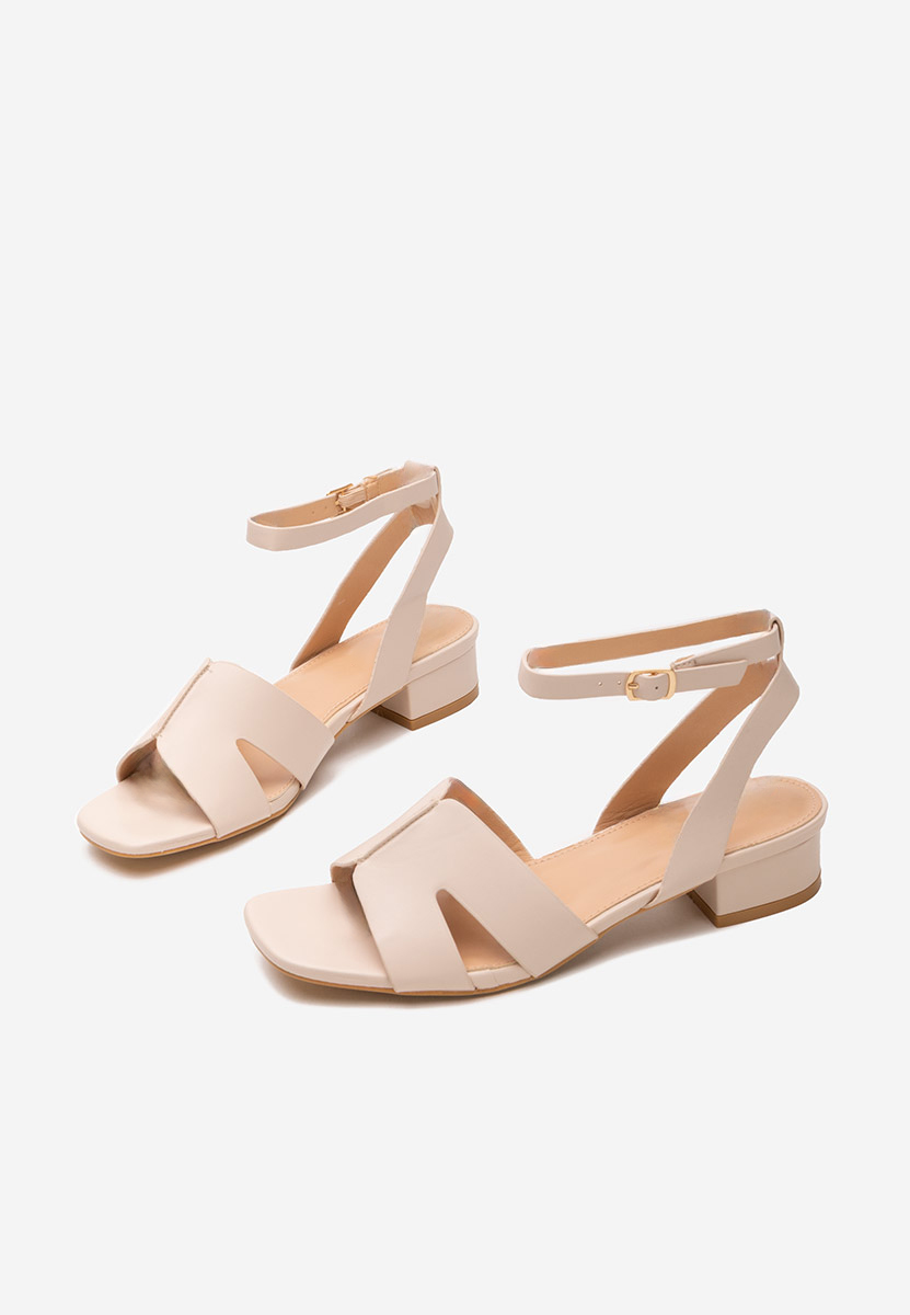 Sandali con tacco basso Briena beige