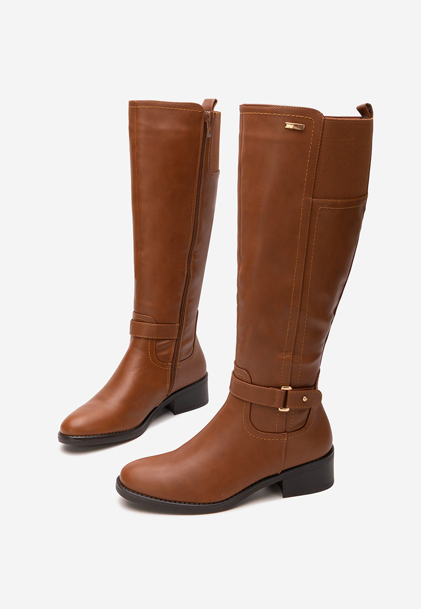 Stivali con tacco basso Eveline camel