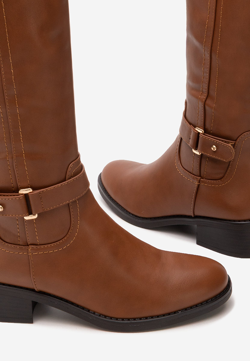 Stivali con tacco basso Eveline camel