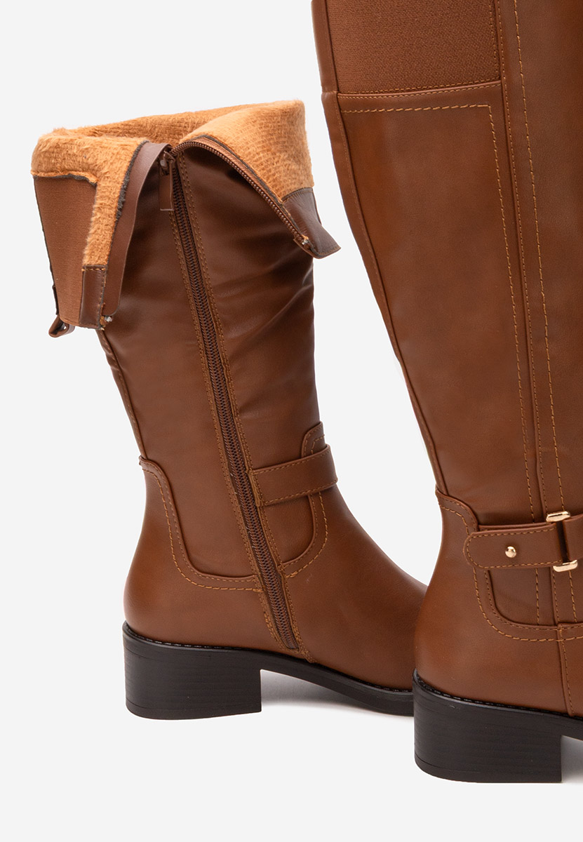 Stivali con tacco basso Eveline camel
