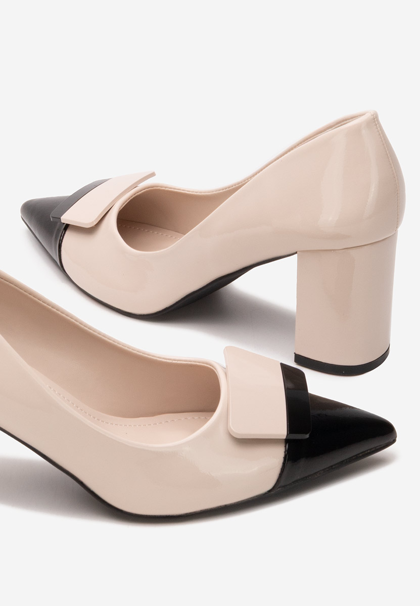 Décolleté tacco largo Civora beige