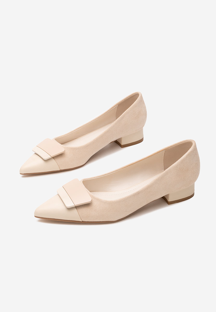 Décolleté tacco basso Pluvia beige