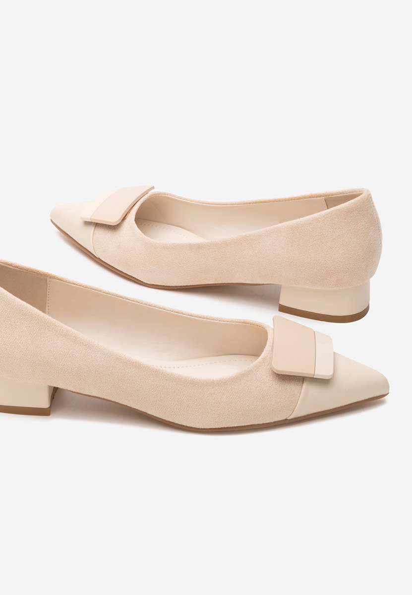 Décolleté tacco basso Pluvia beige