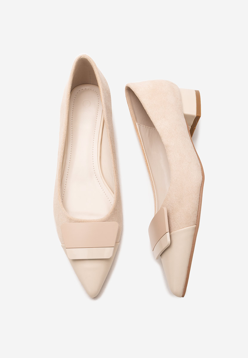 Décolleté tacco basso Pluvia beige