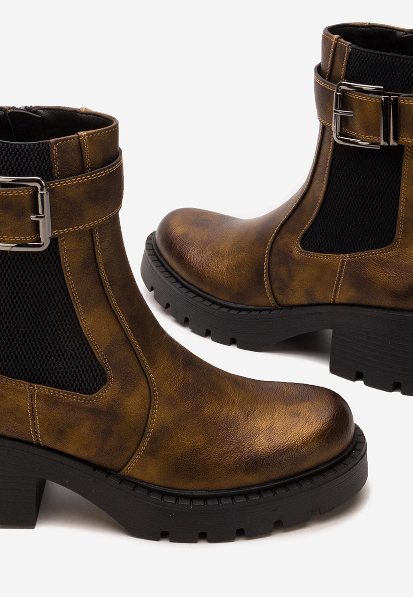Stivaletti con tacco Corviana camel
