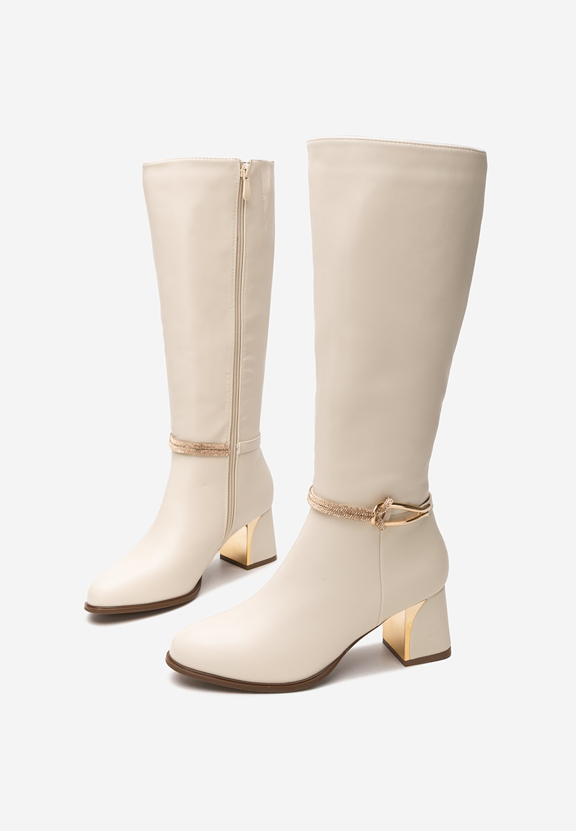 Stivali con tacco Avenora beige