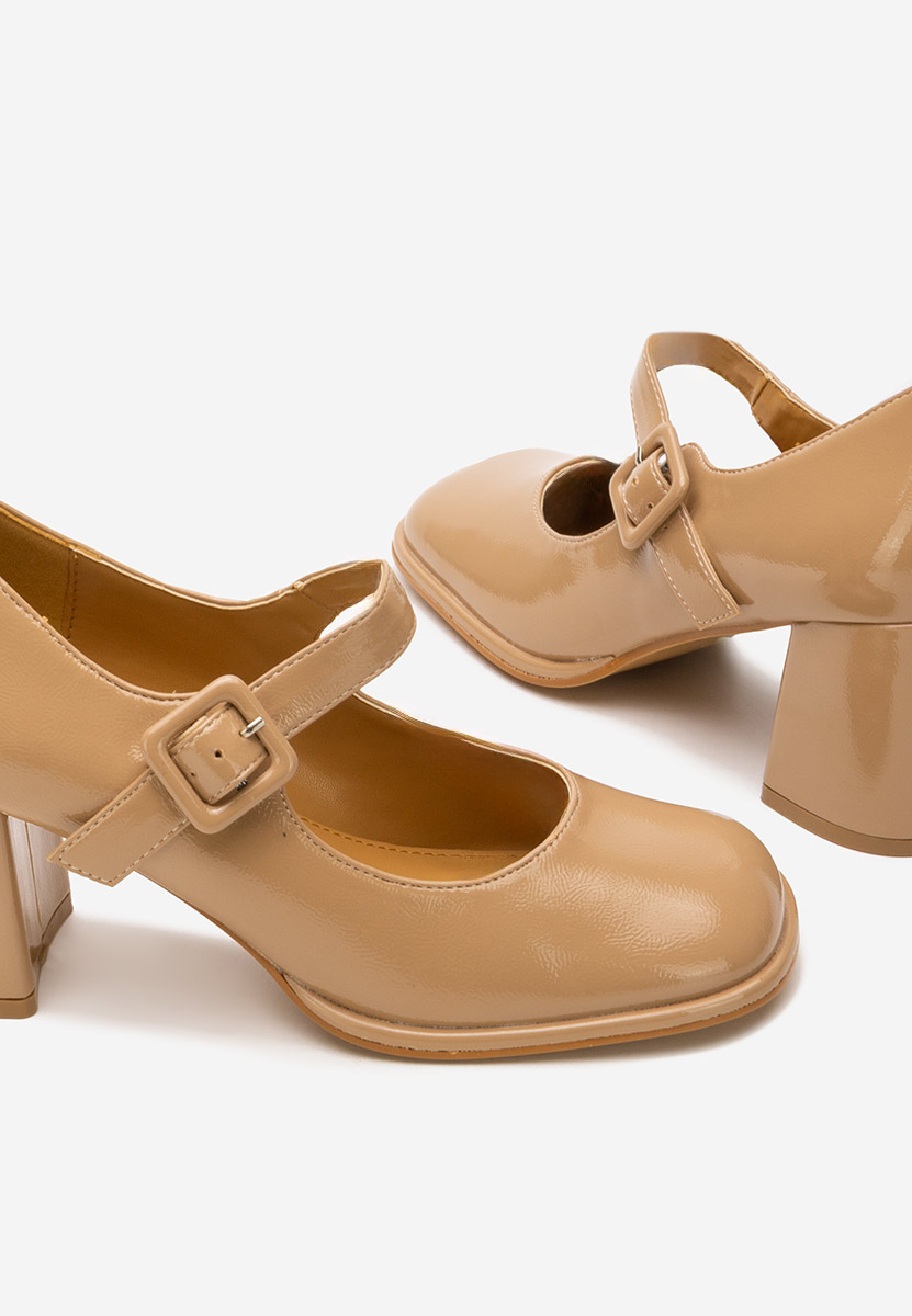 Décolleté tacco largo Terresa beige