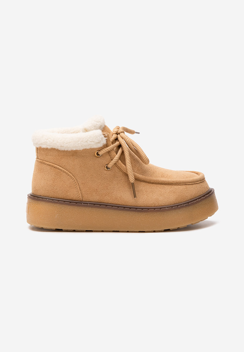 Stivaletti con plateau Novira camel