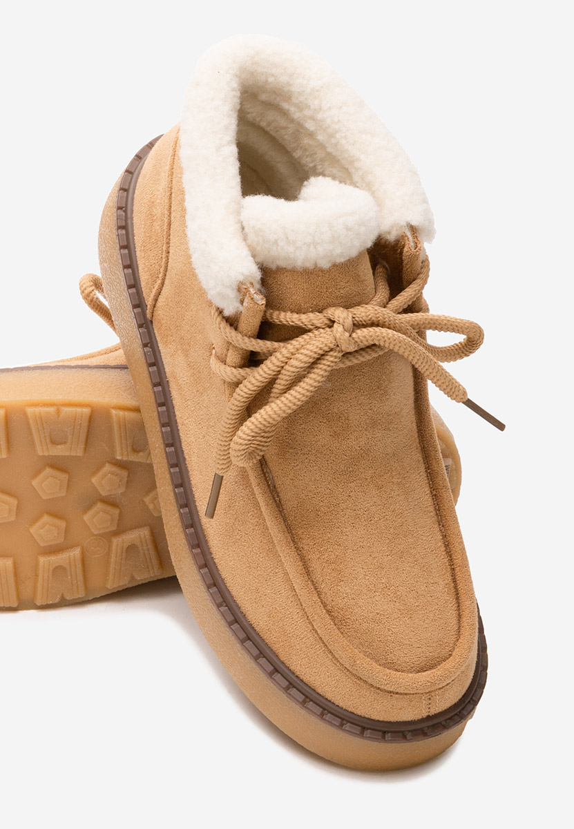 Stivaletti con plateau Novira camel